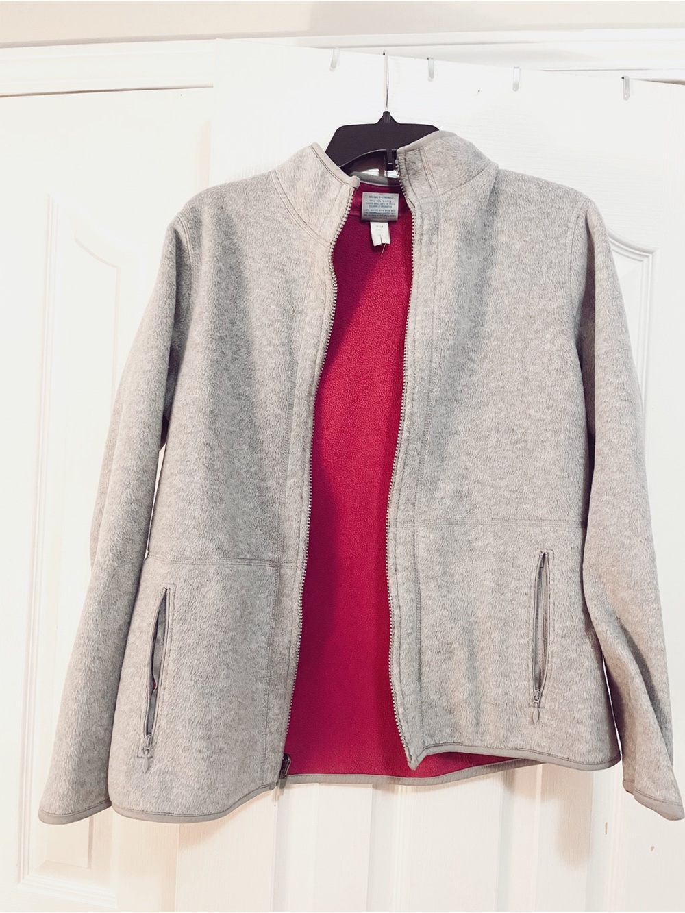 Prospirit Light Gray Utility Jacket with Red Lining
